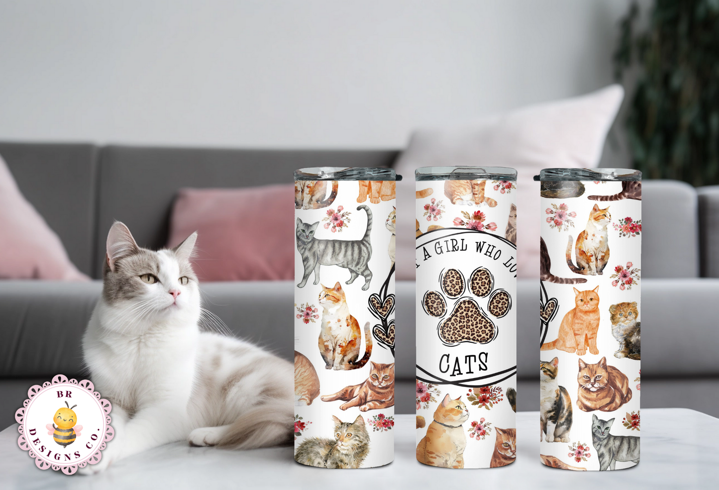 A Girl Who Loves Cats Tumbler