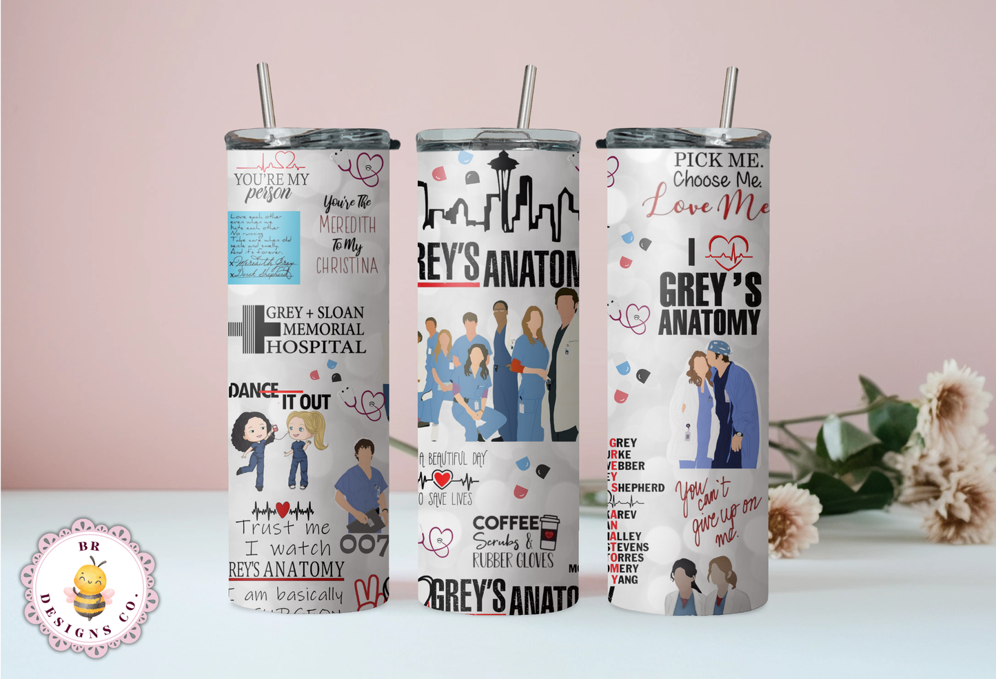 Grey's Collage Tumbler